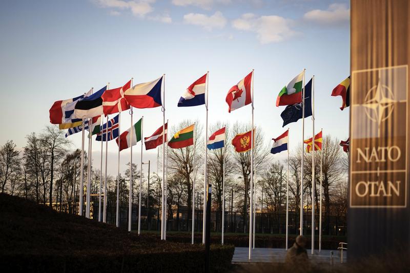 The flags of the member countries at the NATO headquarters in Brussels, Photo: Janine Schmitz / DPA / Profimedia Images