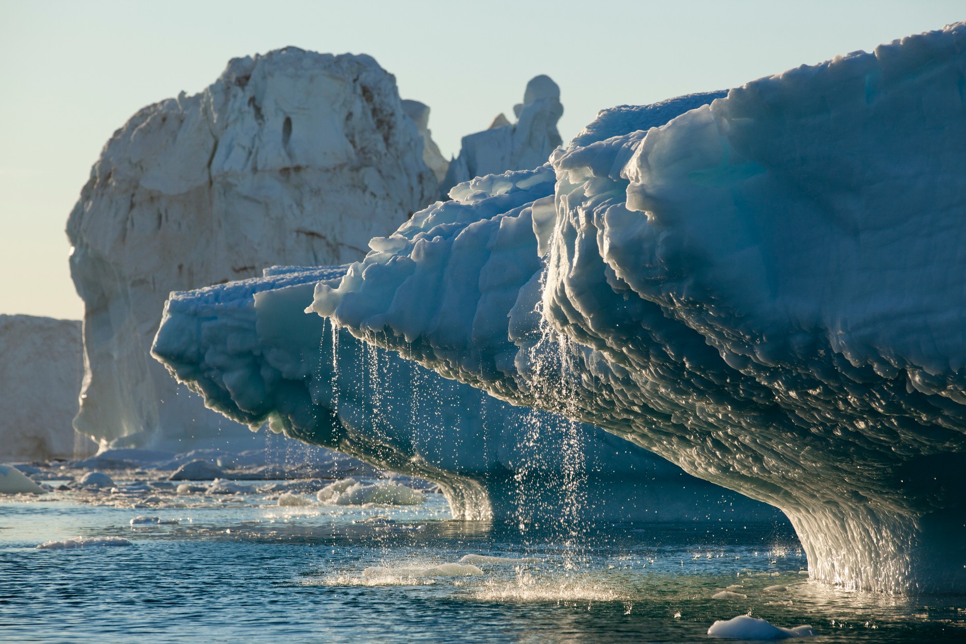 Melting icebergs from Jakobshavn glacier, Ilulissat, Greenland