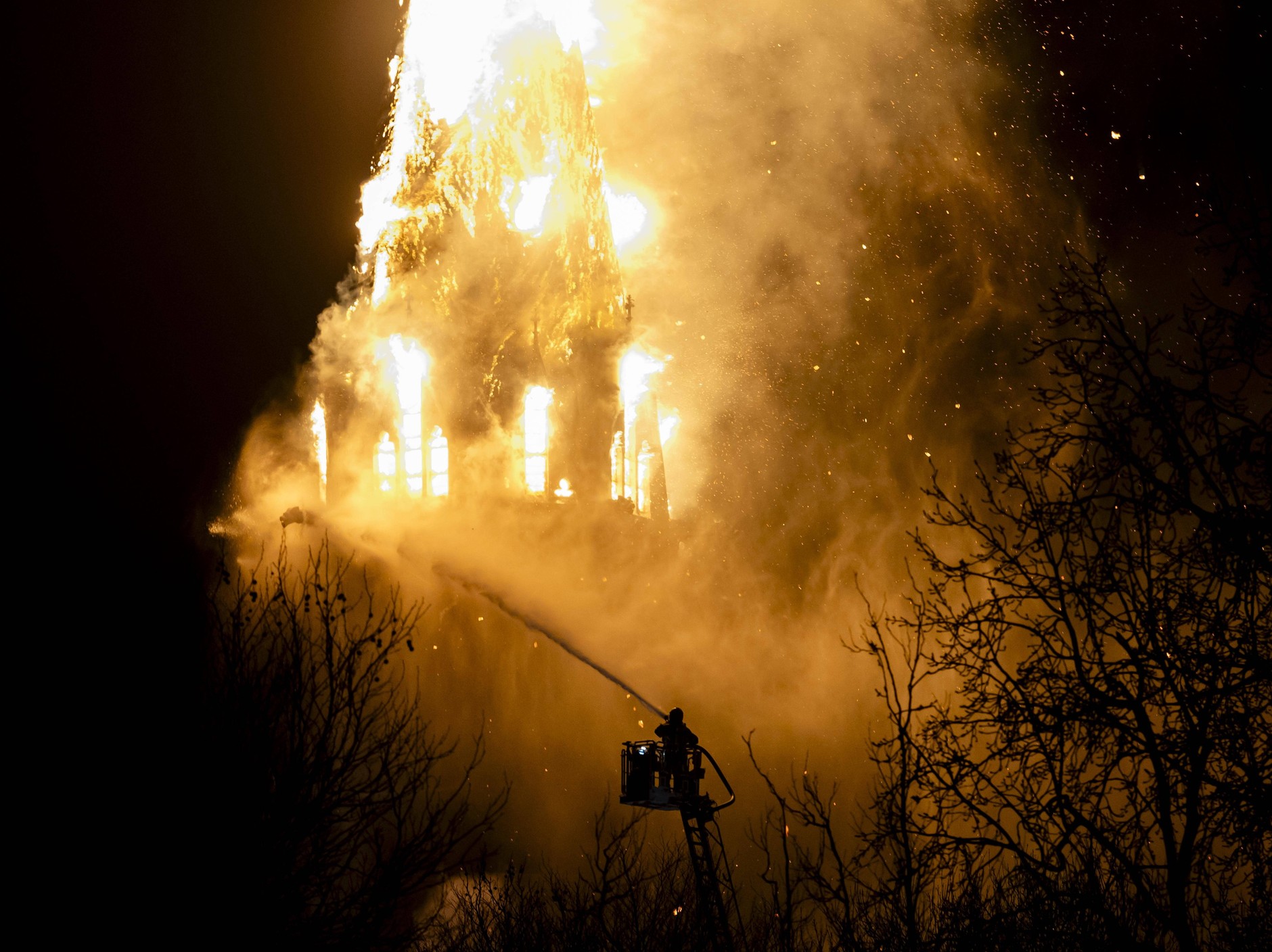 Fire at the Vondelkerk church