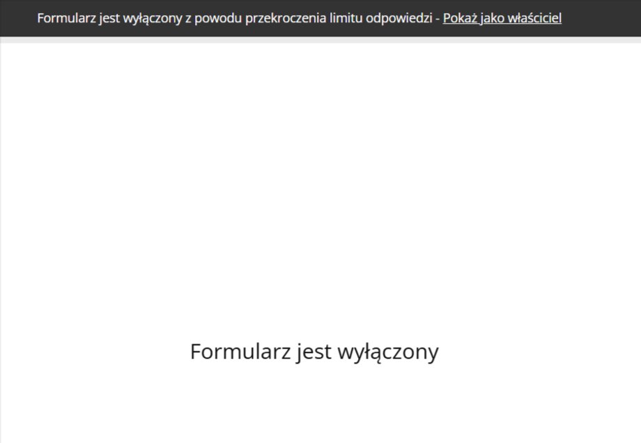 Voting - message about the inactive form