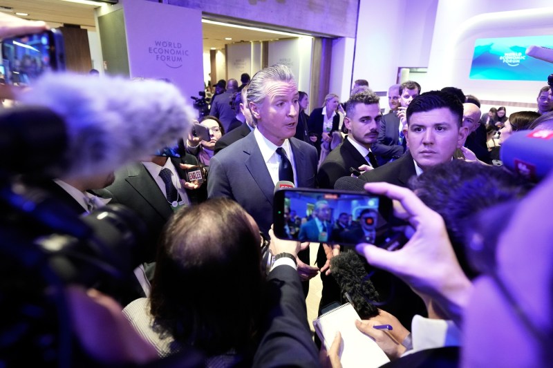 Allegations of interference at Davos. A leading American politician says he was not allowed to speak