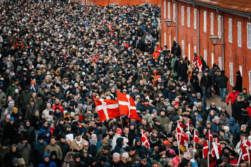 VIDEO More than 10,000 people marched in Denmark to denounce Donald Trump's claims about Afghanistan