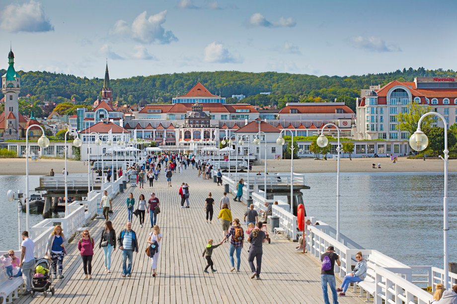 The pier in Sopot is the most recognizable attraction of the city