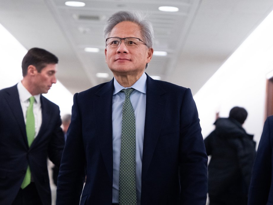Jensen Huang. Exceptionally not in a leather jacket.