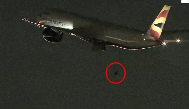 VIDEO The moment a plane loses a wheel immediately after takeoff