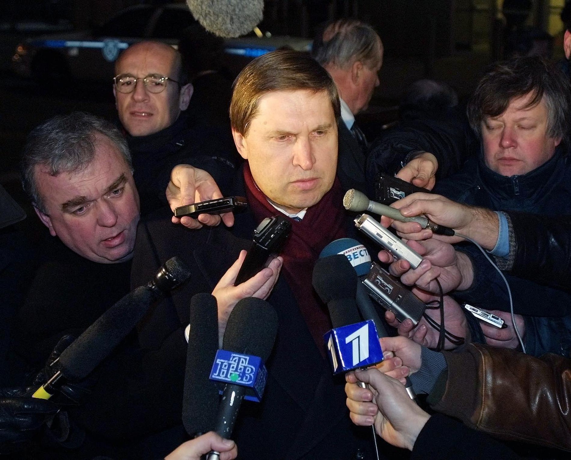 Jurij Uszakow, ambasador Rosji w USA. Nowy Jork, 25 stycznia 2001 r.