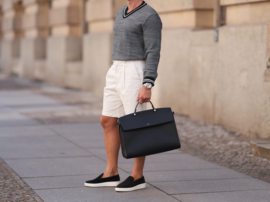 Elegant shorts may be an increasingly common sight in office spaces.