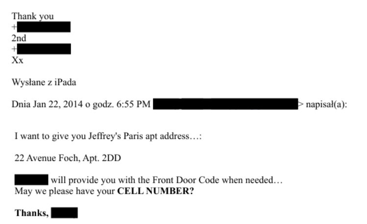 Correspondence from J. Epstein's entourage - photo: materials from the US Department of State