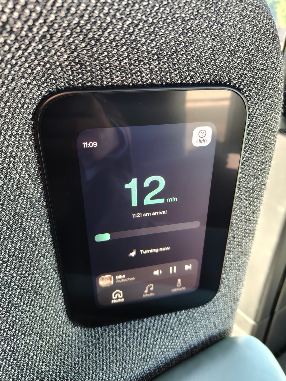 Screen in the vehicle