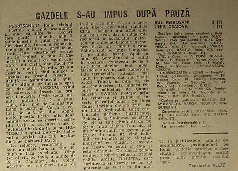 A vândut Craiova Maxima lui Dinamo titlul din 1983? Mărturia care zguduie Bănia: „Știam de la generalul Diaconescu tot ce se va întâmpla” + „Doar nu se lăsa Dinamo pe ultima etapă!”