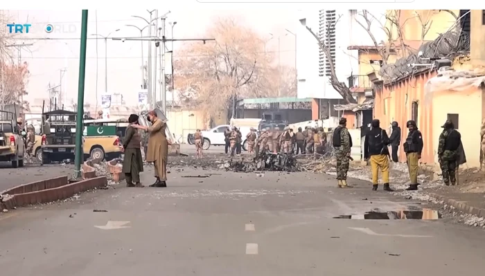 There were riots in Balochistan province. PHOTO video capture YouTubeTRT