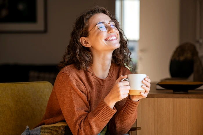 woman drinking tea