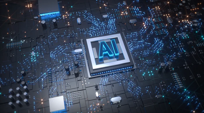Electronic circuit with a nameplate that says AI