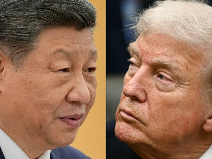 Xi Jinping and Donald Trump, opponents in the tariff war. PHOTO: AFP