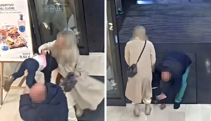 A Romanian seriously injured a little girl in a supermarket in Bergamo PHOTO: Video capture