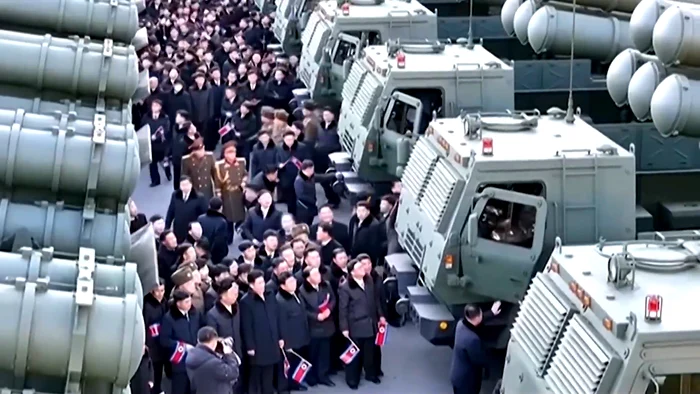 Kim Jong Un oversaw the official presentation. PHOTO: X/video capture