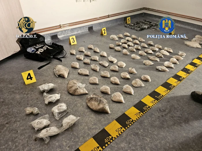 The drugs found by the police PHOTO: Romanian Police