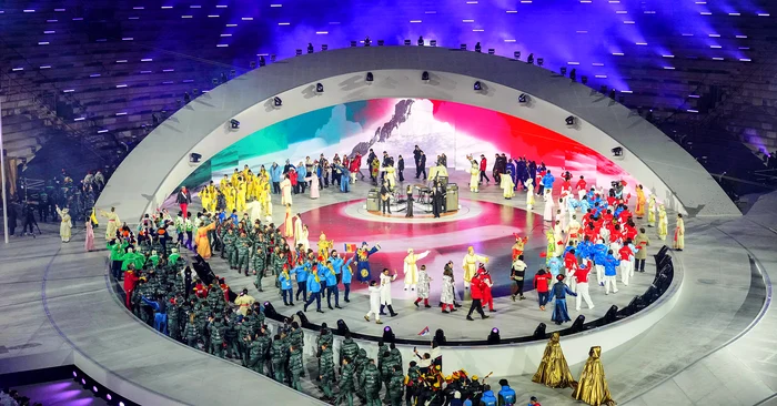 The closing ceremony of the Winter Olympics, hosted by Verona. Photo Getty images