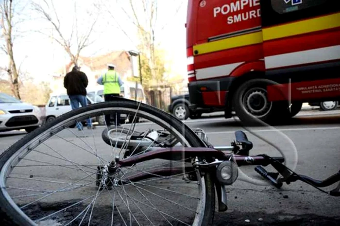 A cyclist has won compensation after he was seriously injured in a pothole. PHOTO: Romanian Police