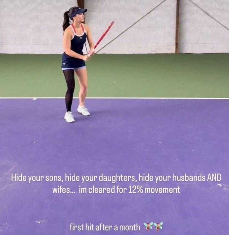 Tennis player Eva Lys (24 years old, 59 WTA) started her recovery and made the announcement in a comical style.