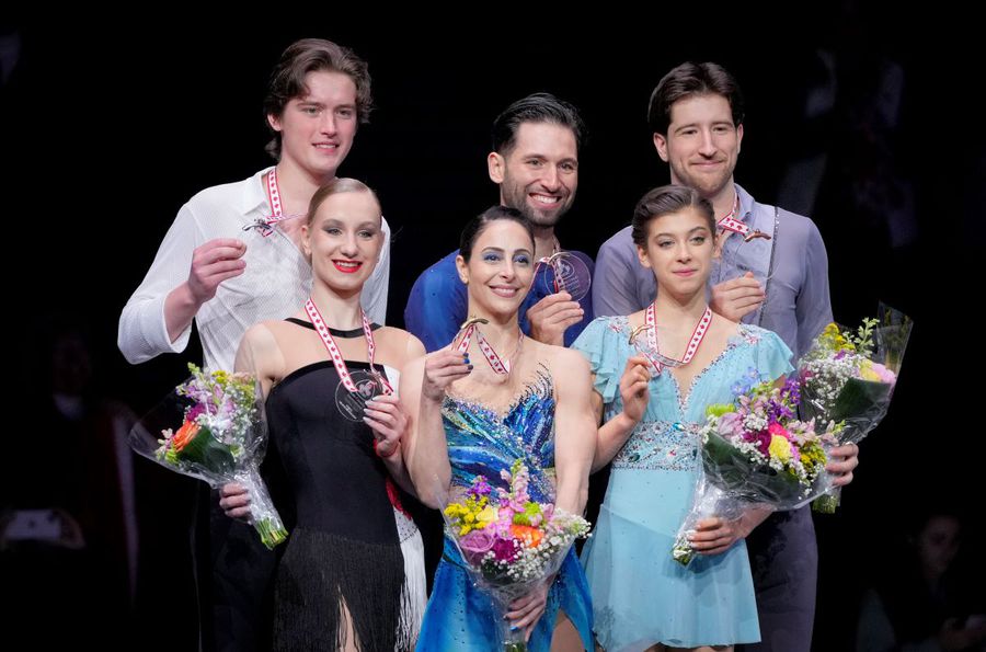 Deanna Stellato-Dudek and Maxime Deschamps (centre), world champions in 2024 Photo: Imago Images Delayed Olympic debut on ice in Milan Cortina: