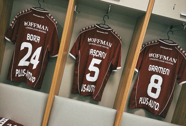 Images from Giulești locker room / Photo source: Facebook @ Rapid