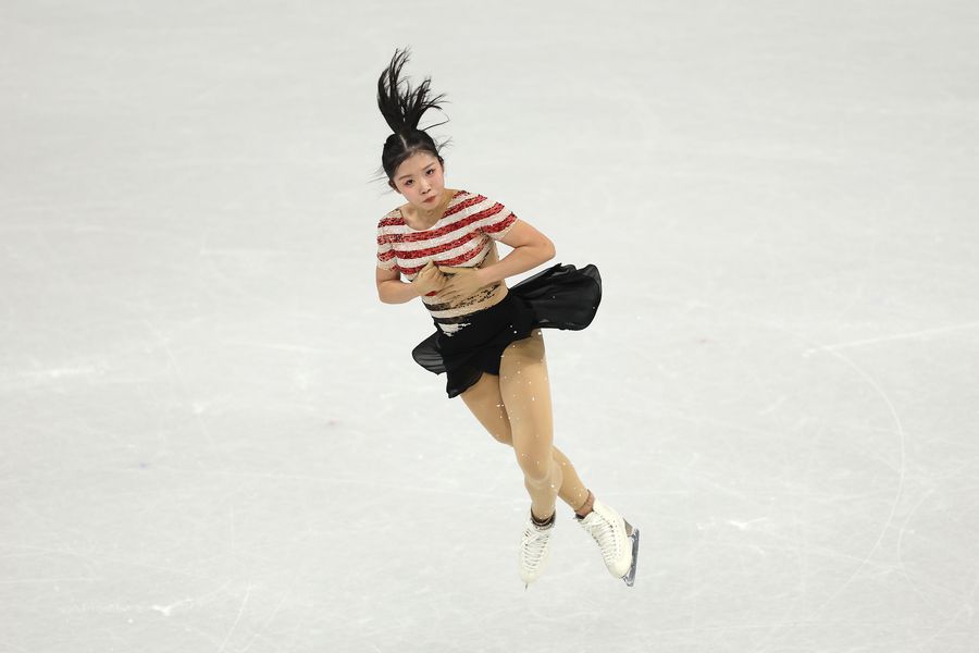 Ami Nakai floating on ice PHOTO Guliver/GettyImages Ami Nakai, Japan's surprise at the Olympic Games in the women's event