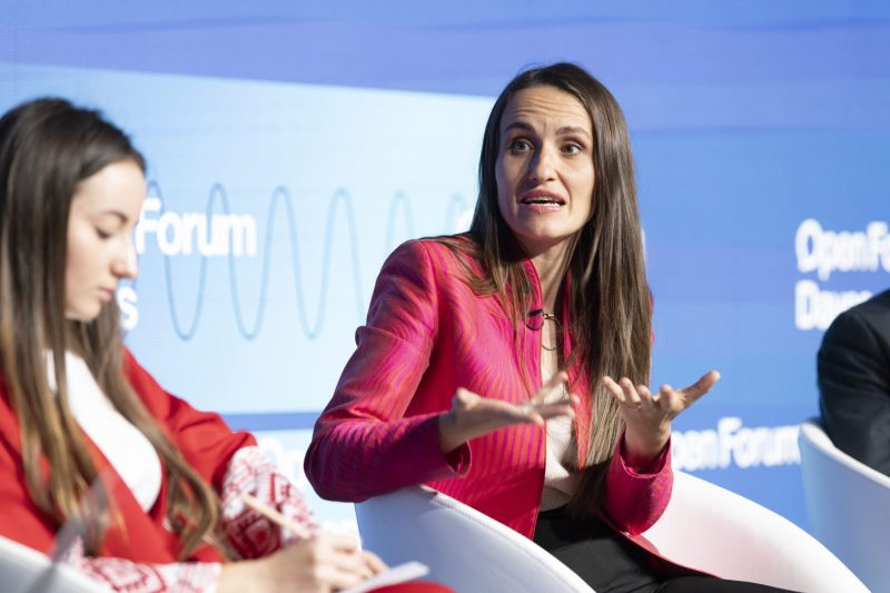 Oana Țoiu at the forum in Davos, January 21, 2026. Photo: Chris Heeney / World Economic Forum.