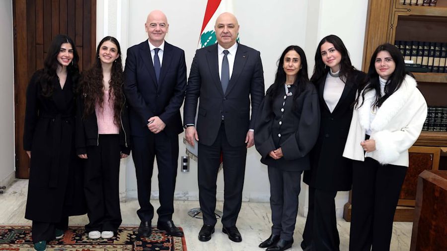 FIFA President Gianni Infantino (left) with Lebanon's President Joseph Aoun (right) and members of his family at the Presidential Palace in Baabda The reason why Gianni Infantino took Lebanese citizenship