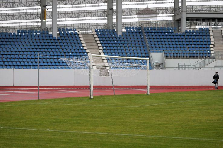 The Târgu Jiu stadium in February 2026. Images captured inside and outside the 12,000-seat arena / PHOTO: Andrei Furnigă (GSP)
