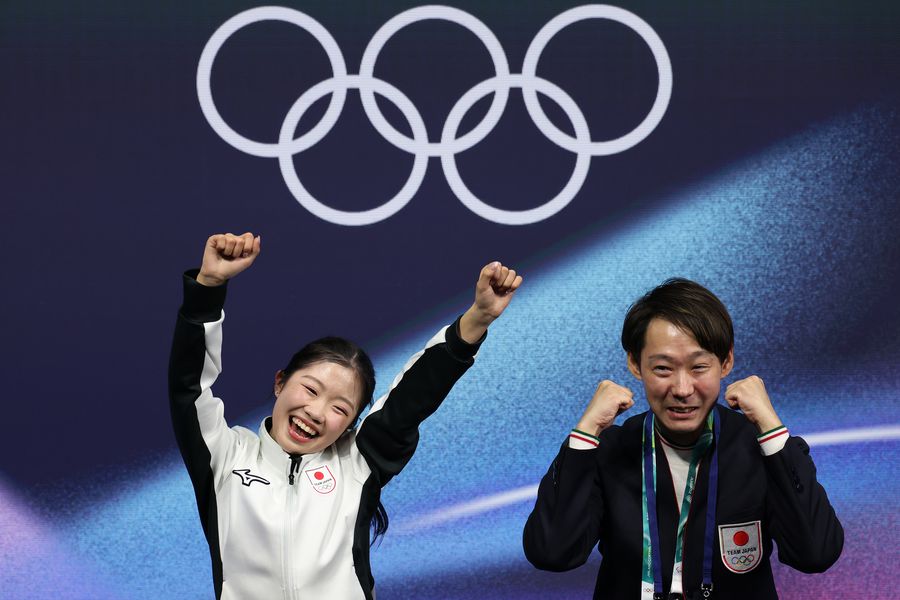 Ami Nakai with his trainer PHOTO Guliver/GettyImages Ami Nakai, Japan's surprise at the Olympic Games in the women's event