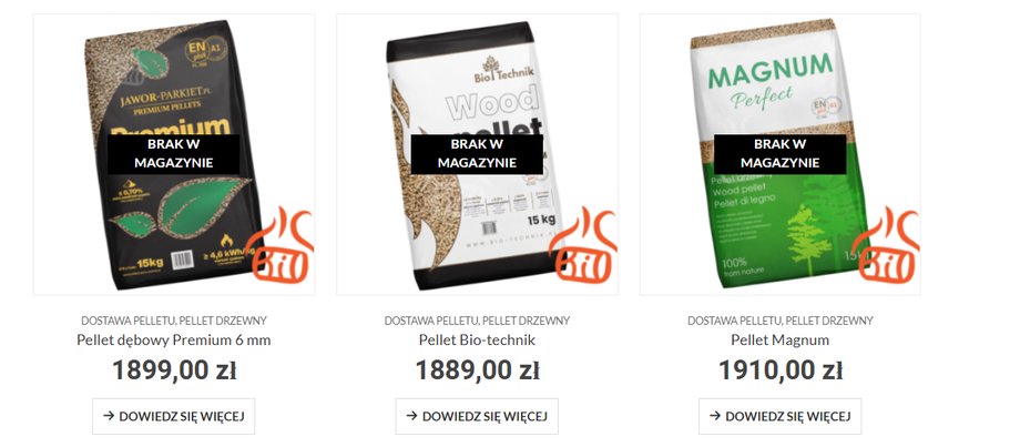 Pellet prices can be even higher today 