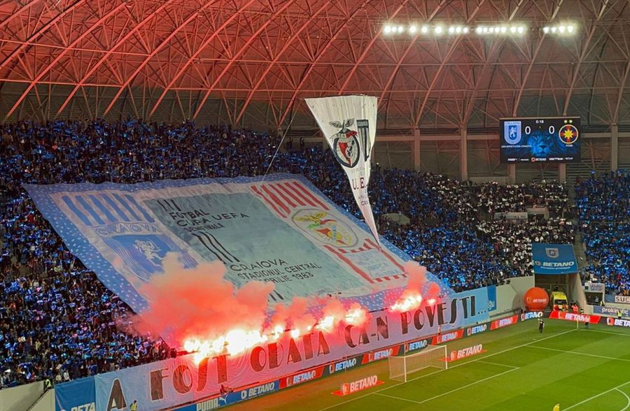 Supporters present in Bănie for a match with FCSB