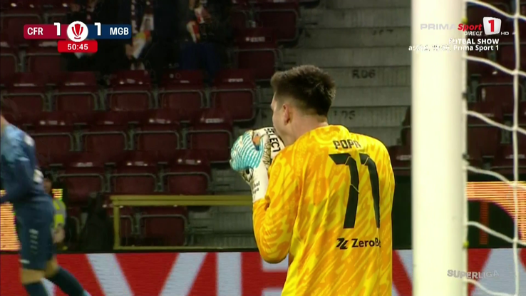 Mihai Popa, monumental blunder in CFR Cluj - Metaloglobus. Capture Prima Sport 1