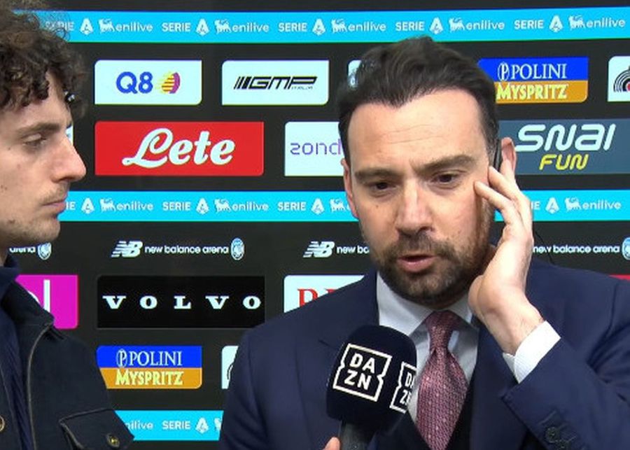 Giovanni Manna, Napoli's sporting director. Photo: DAZN Napoli caught fire after the failure with Atalanta:
