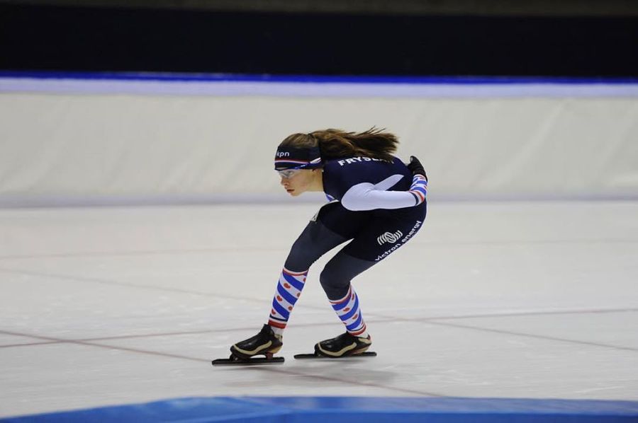Femke Kok in a competition when she was 14 Photo: Instagram Dutch rematch on ice in Milan Cortina » Femke Kok triumphed in the 500 m with an Olympic record in front of Jutta Leerdam