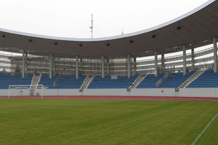 The Târgu Jiu stadium in February 2026. Images captured inside and outside the 12,000-seat arena / PHOTO: Andrei Furnigă (GSP)