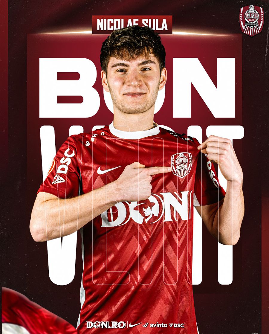 CFR Cluj transferred Nicolae Sula / photo: Facebook Football Club CFR 1907 CLUJ CFR Cluj announced another transfer » The striker whose name will cause problems for the commentators was presented