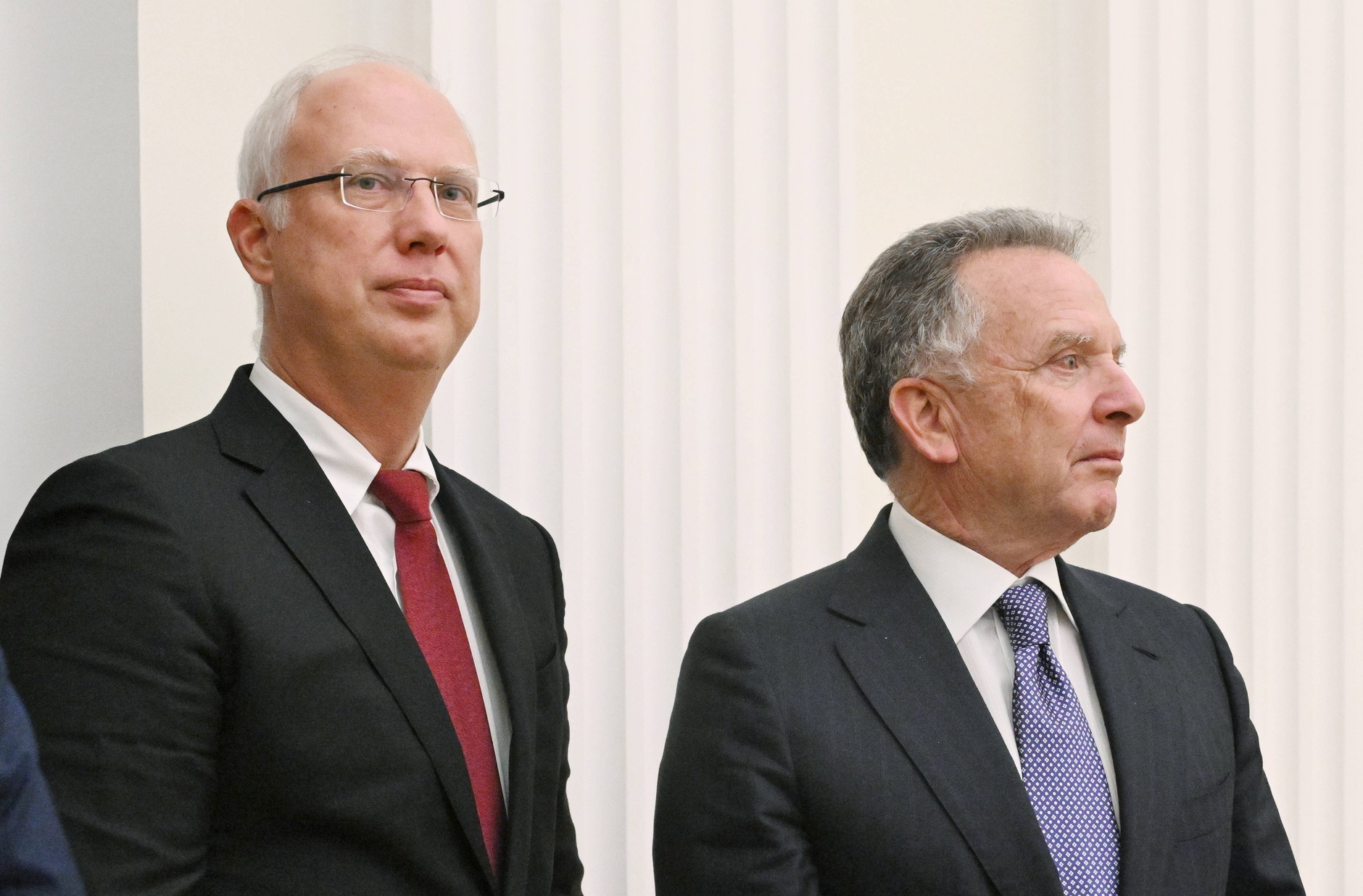 Special Representative of the President of the Russian Federation Kirill Dmitriev and United States Presidential Envoy Steve Witkoff at the Kremlin in Moscow, Russia, December 2, 2025.