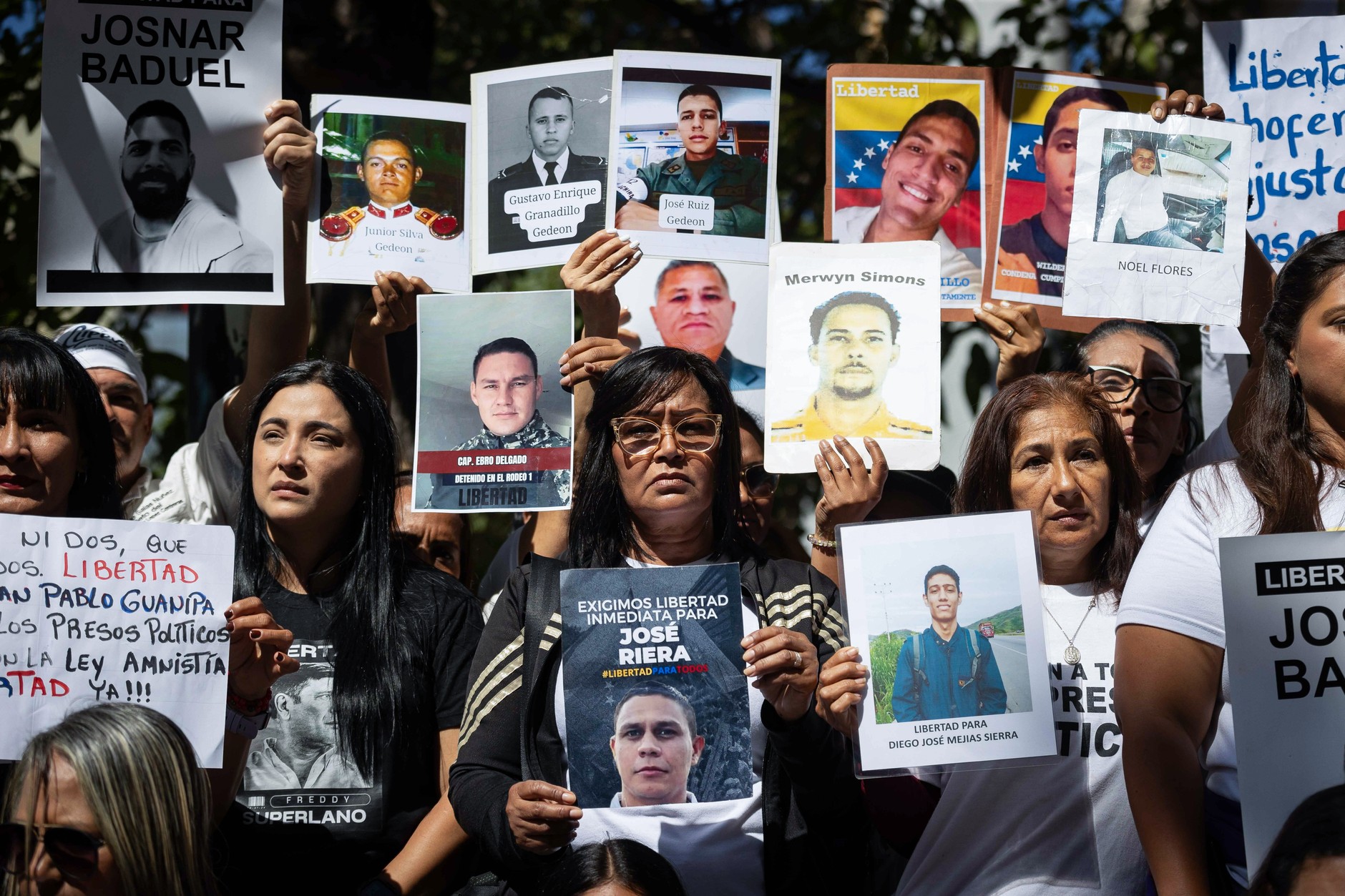 Demonstranci domagają się uwolnienia więźniów politycznych. Caracas, 5 lutego 2026 r.