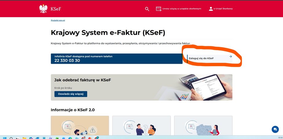 Log in to KSeF