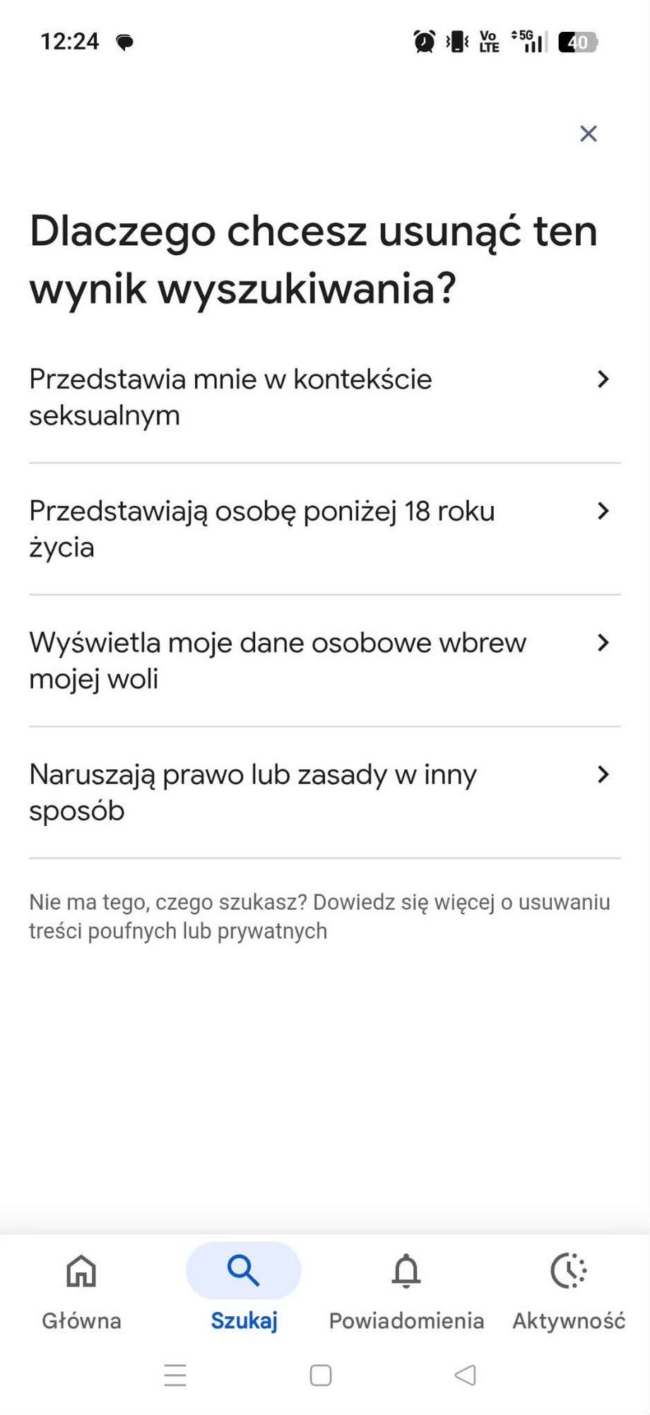 Deleting data on Google