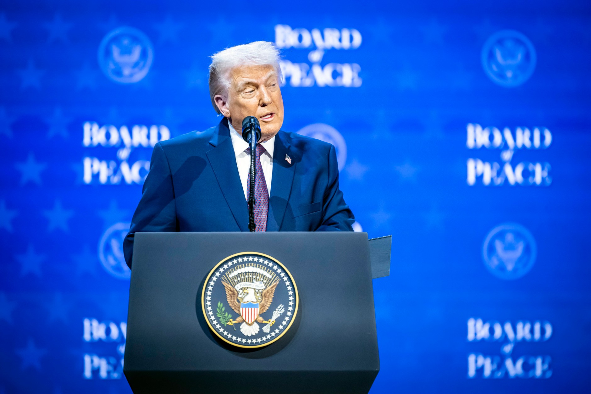 Donald Trump, President of the USA, during a meeting of the newly established Peace Council. Davos, January 22, 2026