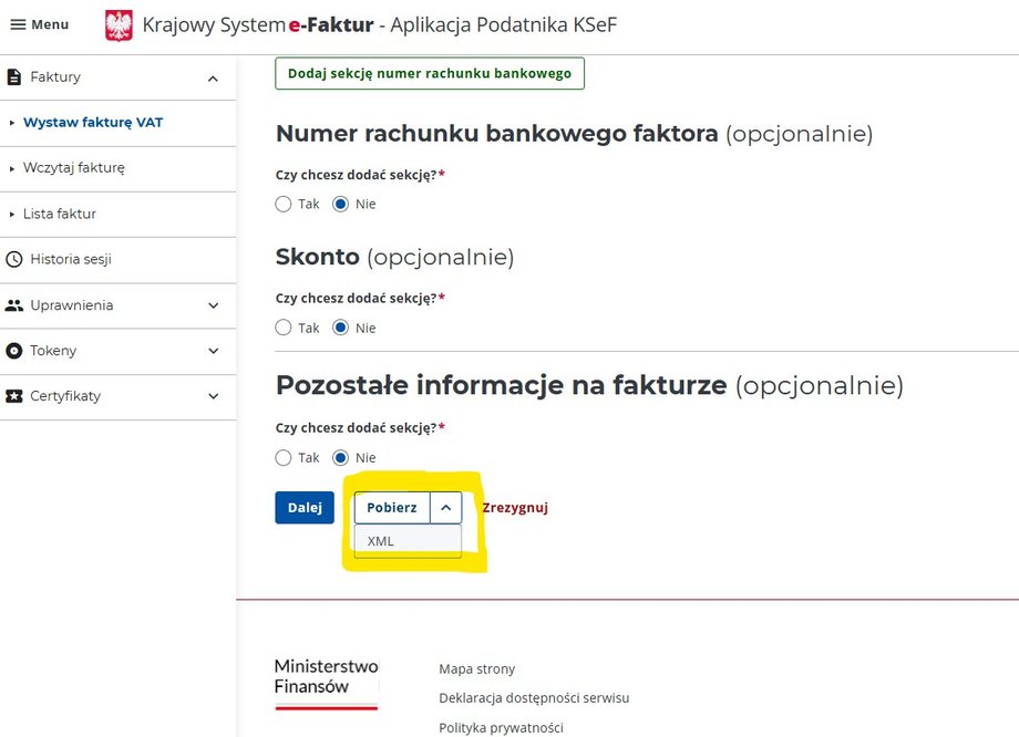No preview of the invoice visualization