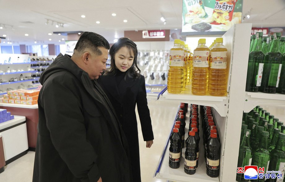 Kim Jong Un with his daughter