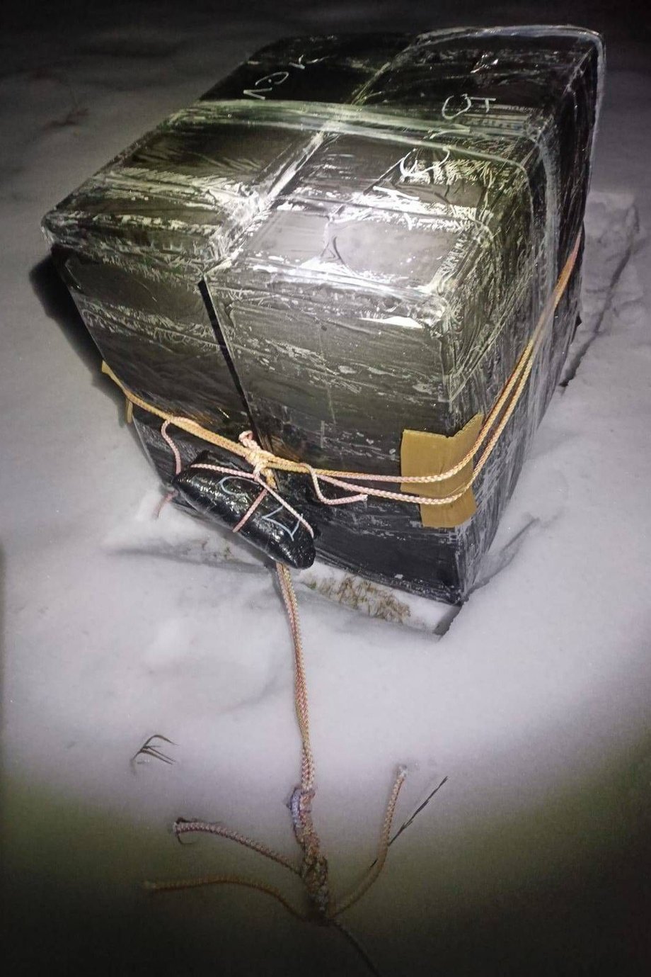 Cigarettes smuggled using a weather balloon.