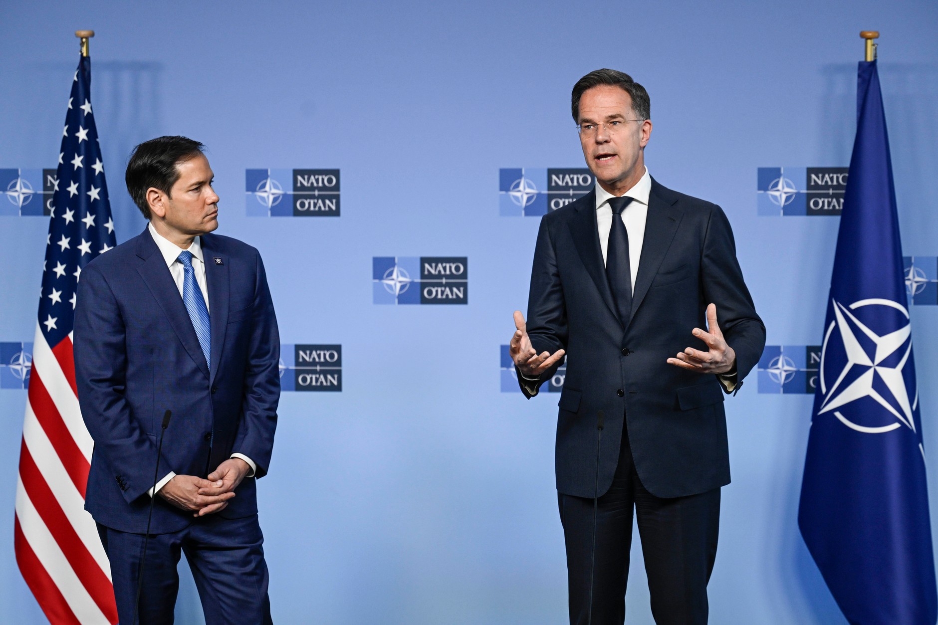 US Secretary of State Marco Rubio and NATO Secretary General Mark Rutte (stock photo)