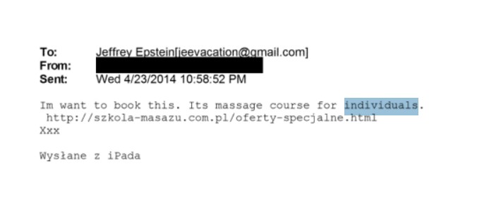 J. Epstein's correspondence - photo: materials of the US Department of State