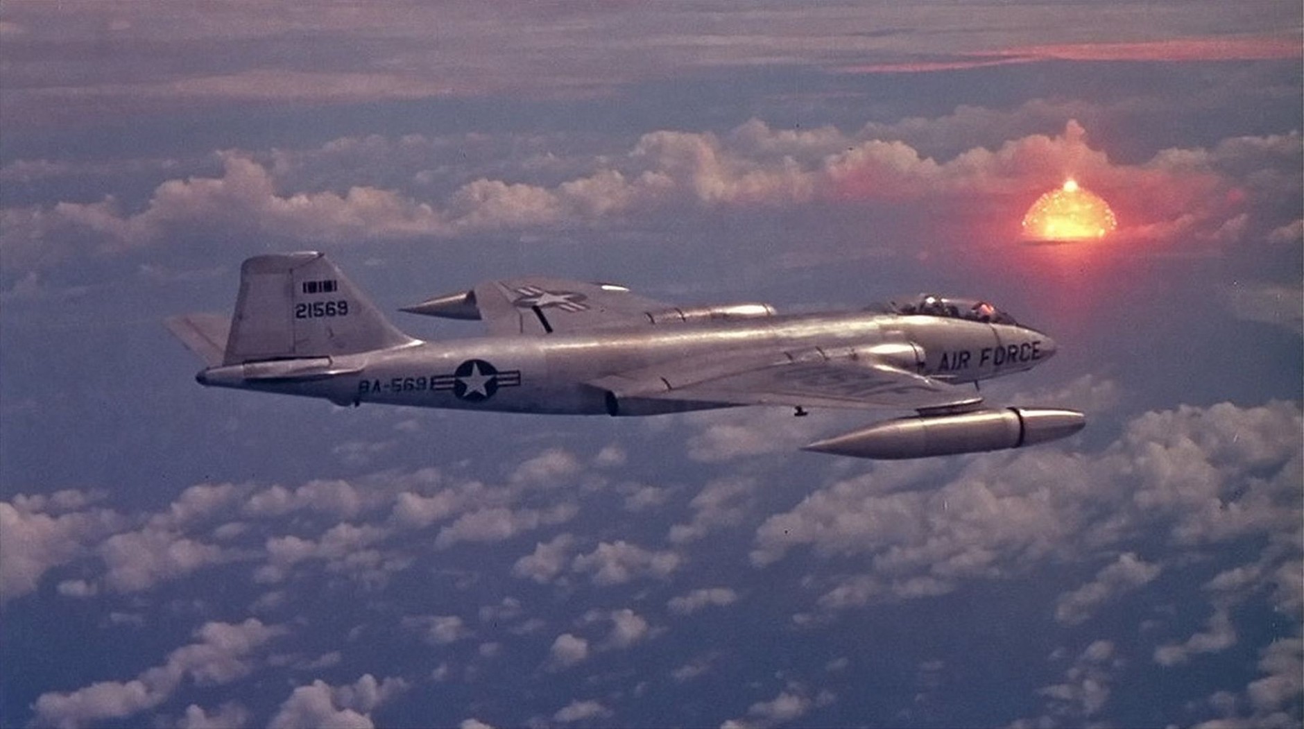 A US bomber during Operation Hardtack I nuclear tests