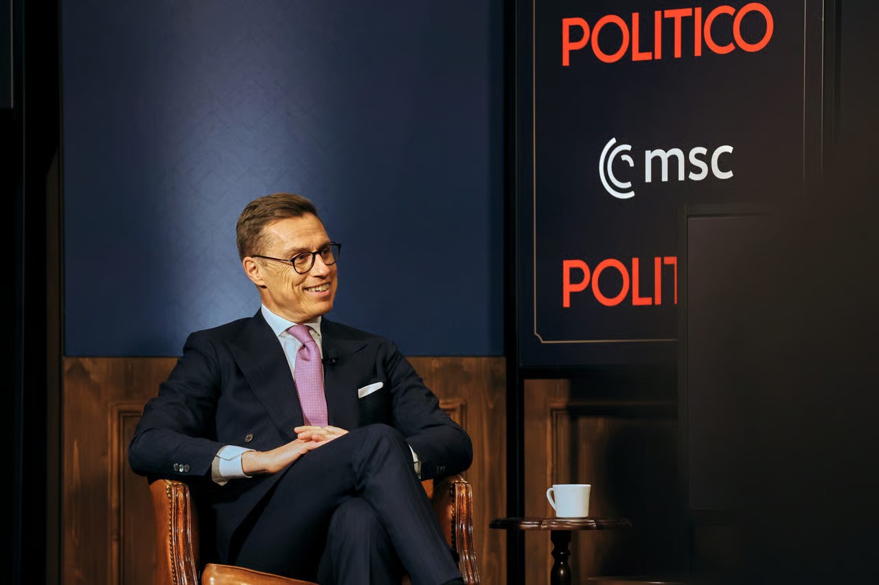 President of Finland Alexander Stubb during "POLITICO pub"Munich, Germany, February 14, 2026